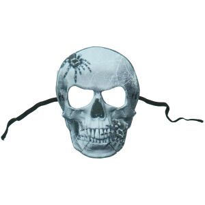 Mască de craniu cu pânză de păianjen și păianjen, accesoriu pentru costum de Halloween - Decorațiuni de Halloween