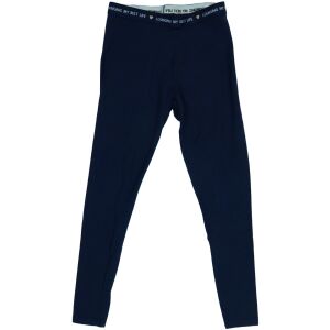 Granatowe legginsy z gumką w pasie z napisem 'Lounging my best life', EU 38 - Damskie legginsy