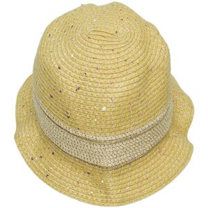 Eleganter, gehärteter Hut mit Pailletten und Goldfaden - 54 cm - Kostüme für Erwachsene