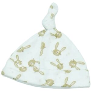 Nyuszimintás baba sapka, újszülött csomózott sapka, 0-3 hónapos - George