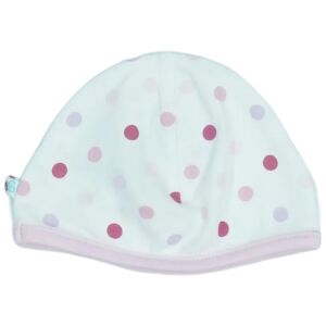 Ružová bodkovaná detská čiapka, veľkosť 62 - TU