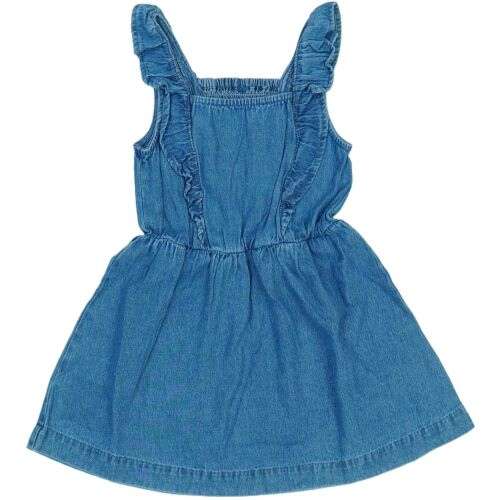 Kék farmer ruha fodrokkal lányoknak - Marks & Spencer