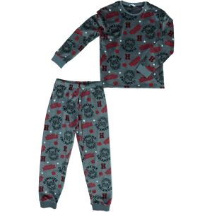 Stranger Things Kinder-Pyjama, Grau mit Löwenmuster, Größe 146 - Marks & Spencer
