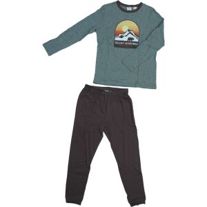 Zara Jungen Schlafanzug, graues 'Collect Adventures' Oberteil und braune Hose - Babys & Toddler