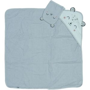 Prosop cu glugă pentru bebeluși Petit Beguin cu design de urs și mănușă de spălat - Prosoape de baie, prosoape și prosop de uscare