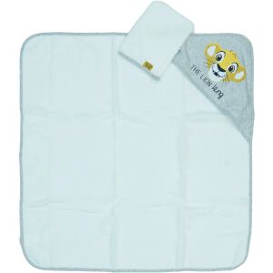 Prosop cu glugă The Lion King pentru bebeluși cu șervețel, albastru și gri, Simba - Prosoape de baie, prosoape și prosop de uscare