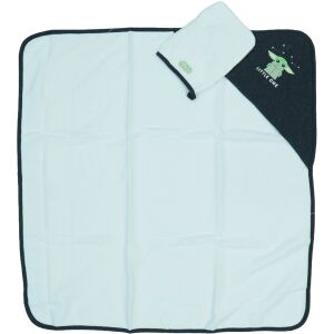 Prosop cu glugă 'Little Yoda' cu mănușă de spălat, design Mandalorian, 100% bumbac organic - Prosoape de baie, prosoape și prosop de uscare