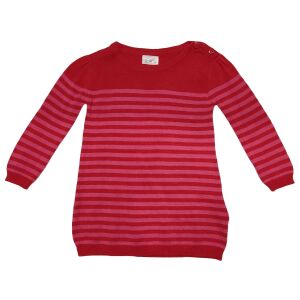 F&F Fred&Flo Mädchen rot-rosa gestreifter Strickpullover, Größe 68 - Pullover für Damen
