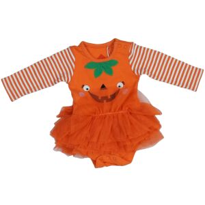 Orangefarbener Halloween-Babybody mit Tüllrock, lange Ärmel, Größe 56 - TU