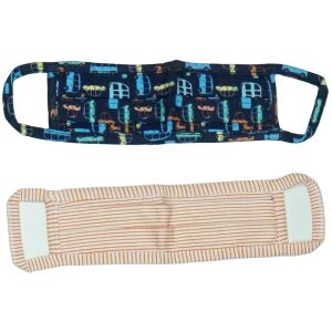 Maszk Set od 2 maske za lice s uzorcima automobila i pruga - Maska za lice