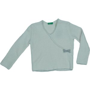Benetton Mädchen Strick Wickelpullover mit silberner Schleife, Größe 104 - Pullover für Damen