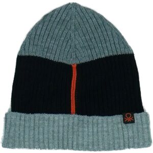 Sivá, čierna a oranžová pletená čiapka s logom - Bábätká & Batoľatá