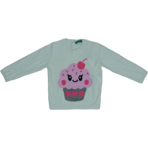 Benetton Mädchen Strickpullover mit Cupcake-Motiv, Größe 86 - Pullover für Damen