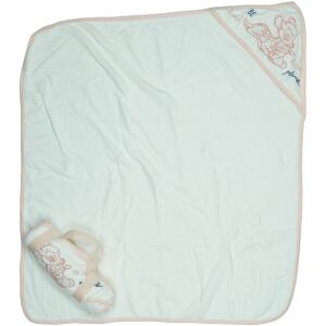 Prosop cu glugă Bambi pentru bebeluși, alb cu bordură roz și design brodat - Prosoape de baie, prosoape și prosop de uscare