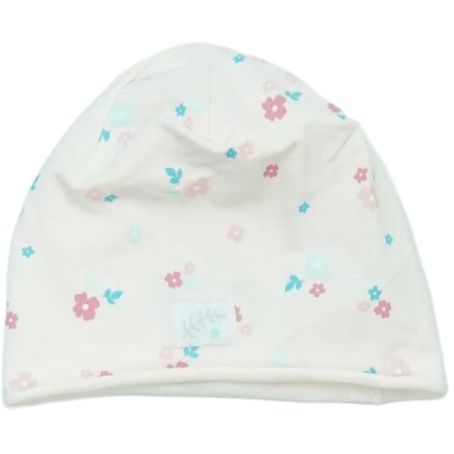 Rózsaszín baba sapka virágmintával