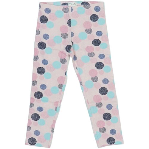 Rózsaszín és kék pöttyös leggings lányoknak - Gyerek leggings