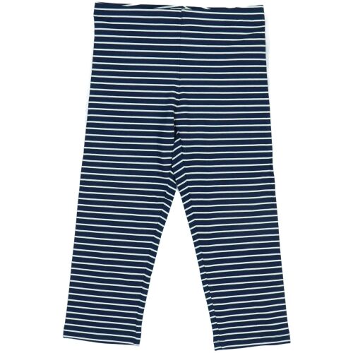 Csíkos sötétkék leggings lányoknak, 152-es méretben 