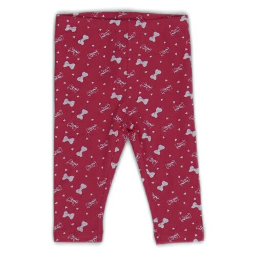 Rózsaszín leggings fehér masnival lányoknak - Gyerek leggings