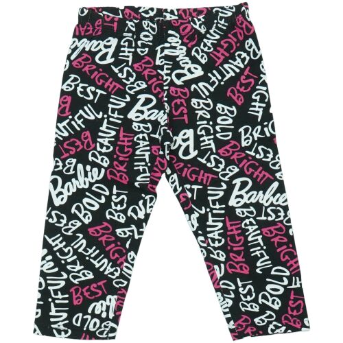 Fekete és rózsaszín Barbie leggings lányoknak 3/4 hosszúságban - Barbie