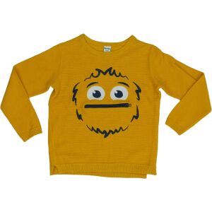 DopoDopo gelber Strickpullover mit Monstergesicht für Jungen, Größe 104 - Pullover für Damen