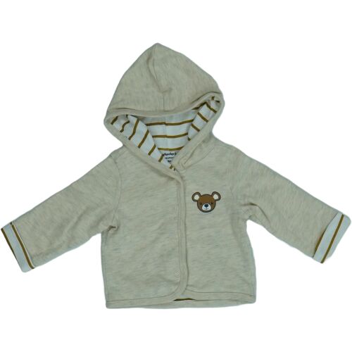 Hanorac cu glugă pentru bebeluși DopoDopo cu aplicație ursuleț, mărimea 56