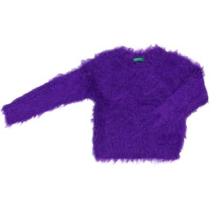 Benetton lila flauschiger Pullover für Mädchen, Größe 110 - Pullover für Damen