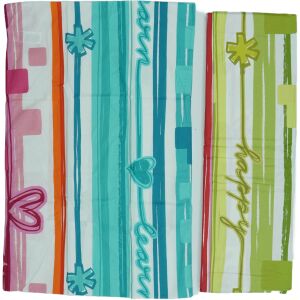 Set lenjerie de pat geometrică colorată 160x280 desfășurată - Lenjerie de pat - tineri și adulți