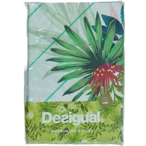 Set de lenjerie de pat Desigual cu flori tropicale, atingere satinată, 160x280 cm - Lenjerie de pat