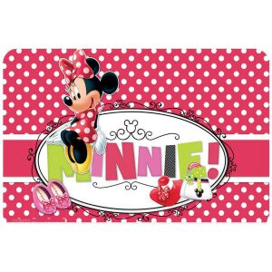 Napron protector servire copii, W&O, Disney Minnie, 43cm, Multicolor, 1+ 140178210 - Servete si naproane