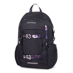 OXY BAG Zero fekete hátizsák virágmintával - Oxybag