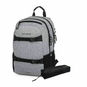 OXY Sport szürke laptoptartós hátizsák tolltartóval - Oxybag