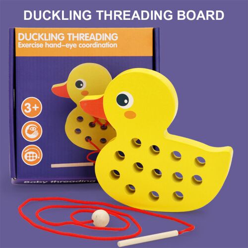 Rățușcă de lemn cu șireturi 126046941