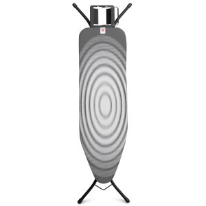 Brabantia B méretű vasalódeszka fekete váz és titán ovális huzattal, beépített vasalótartóval - Vasalódeszka és Vasalódeszka huzat