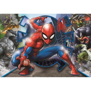 Puzzle Spiderman 104 piese Clementoni cu Spiderman și ticăloșii săi - Clementoni Puzzle