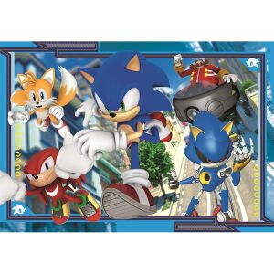 Sonic a sündisznó 180 darabos puzzle a Clementonitól, Sonic, Tails, Knuckles és Metal Sonic szerepel rajta - Clementoni Puzzle