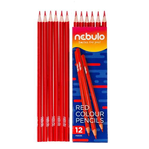 Farebná ceruzka, trojuholník, červená hmlovina