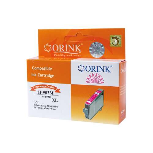 Sorink H-903M XL Magenta kompatibilis tintapatron HP Officejet Pro 6950/6960/6961/6963/6964/6965/6966/6968/6970/6971/6974/6975/6976/6978/6979 All-in-One nyomtatóhoz - Tintapatron