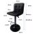 Black bar stool, dimensions, modern design, eco-leather upholstery