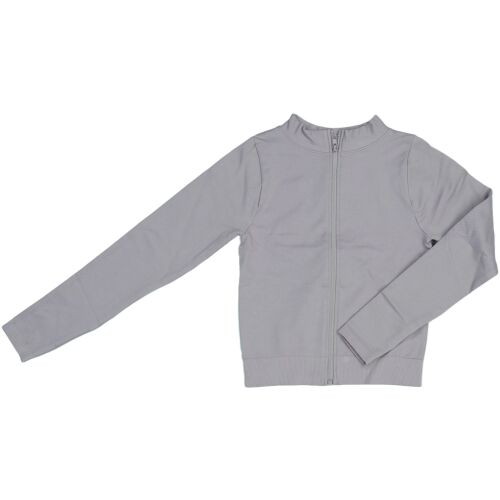 Sivi džemper s patentnim zatvaračem za muškarce