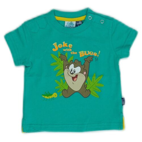 Baby Taz zöld póló 'Joke with the Bugs' mintával - Gyerek póló