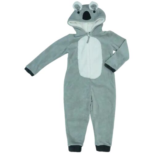 Koala Onesie Pyjama für Kinder, grau und weiß, Größe XL