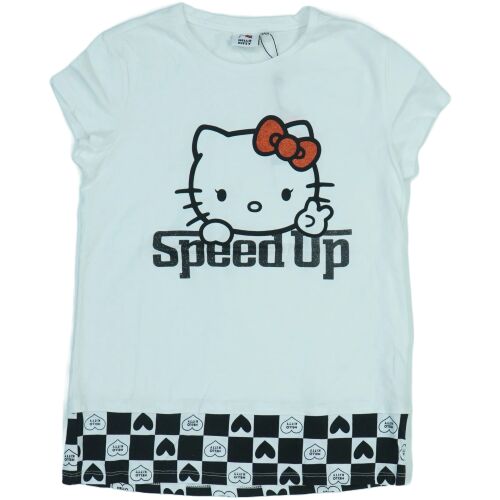 Hello Kitty 'Speed Up' fehér póló gyerekeknek - Hello Kitty