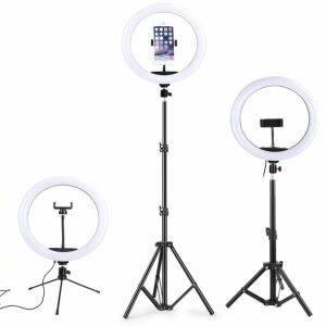 Selfie Ring Light RGB + 2x Trepied 126123252 - Lumini LED rotunde și lămpi rotunde
