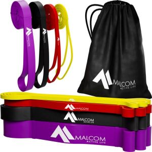 Set de 4 benzi de rezistenta pentru exercitii Powerband 126123269 - Modelare corporală