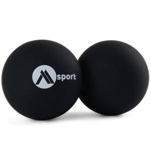 Rolă de masaj cu bilă dublă pentru masaj, neagră