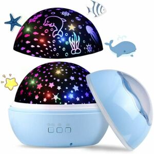 Proiector stea proiector cu lumină de noapte 2x Patterns, albastru 126123852 - Lampi de veghe si proiectoare