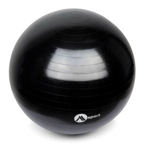 Lopta na cvičenie pre rehabilitáciu a fitness 65 cm, čierna 126123931 - Domáce cvičenie