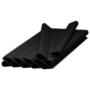 12 czarnych klipsów do paneli ogrodzeniowych, 19 cm długości - Meble ogrodowe