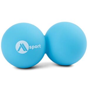 Podwójny wałek do masażu z kulką, niebieski 126124181 - Piłka do masażu