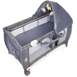 Patut de călătorie gri cu baldachin și o masă laterală - Paturi de călătorie și accesorii